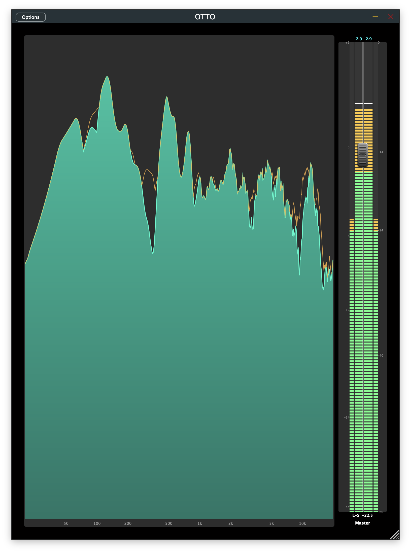 OTTO master output spectrum analyzer with metering