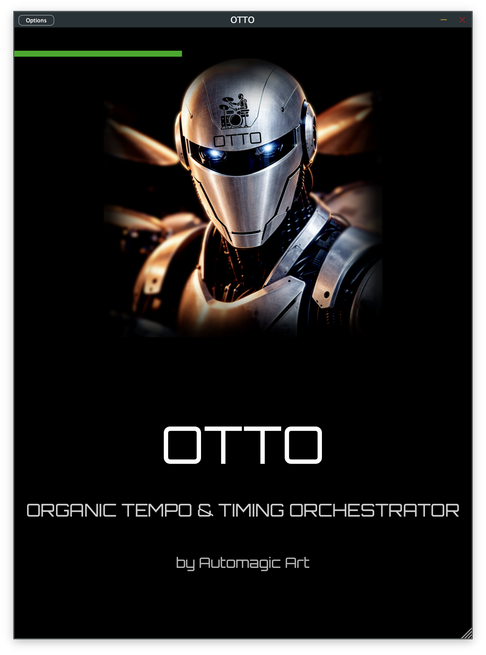 OTTO splash screen — Organic Tempo and Time Orchestrator